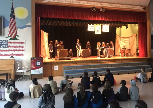 Fourth grade students perform Macbeth